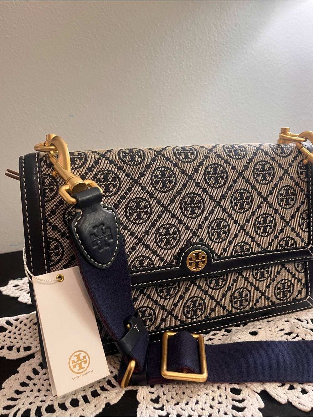 Tory Burch T Monogram Jacquard Shoulder Bag